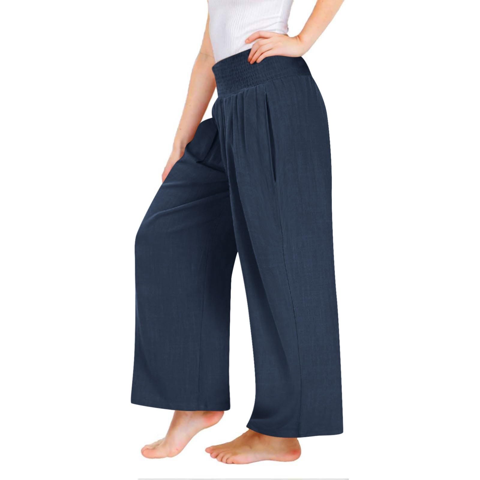 Generisch Pantalon de loisirs streetwear, pantalon de loisirs, jambes larges, pantalon de survêtement décontracté léger pour fille