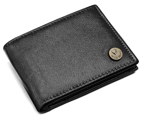 Image of WildHorn Rakhi Gift Hamper for Brother - Classic Men's Combo /Gift Set of Leather Wallet, Keyring and Rakhi for Brother /Bhaiya.