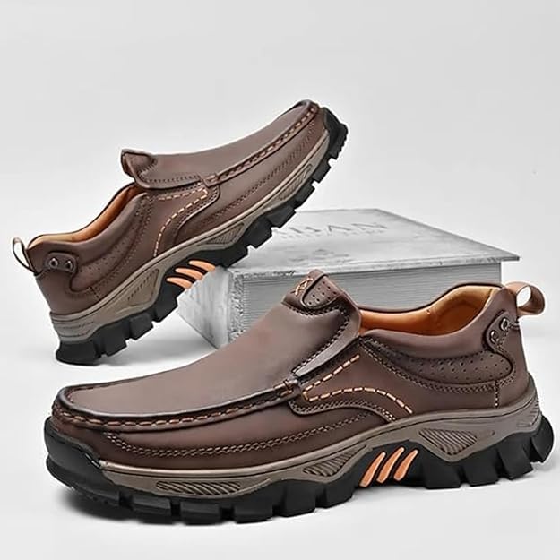 Enjerr Orthopedic Shoes Men - Arch Support, 2026 New Hands-Free Slip On Leather for Daily Wear2