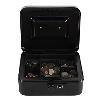 ☆Cashonly☆ Amazon.com: xydled Steel Cash Box Safe with Combination Lock