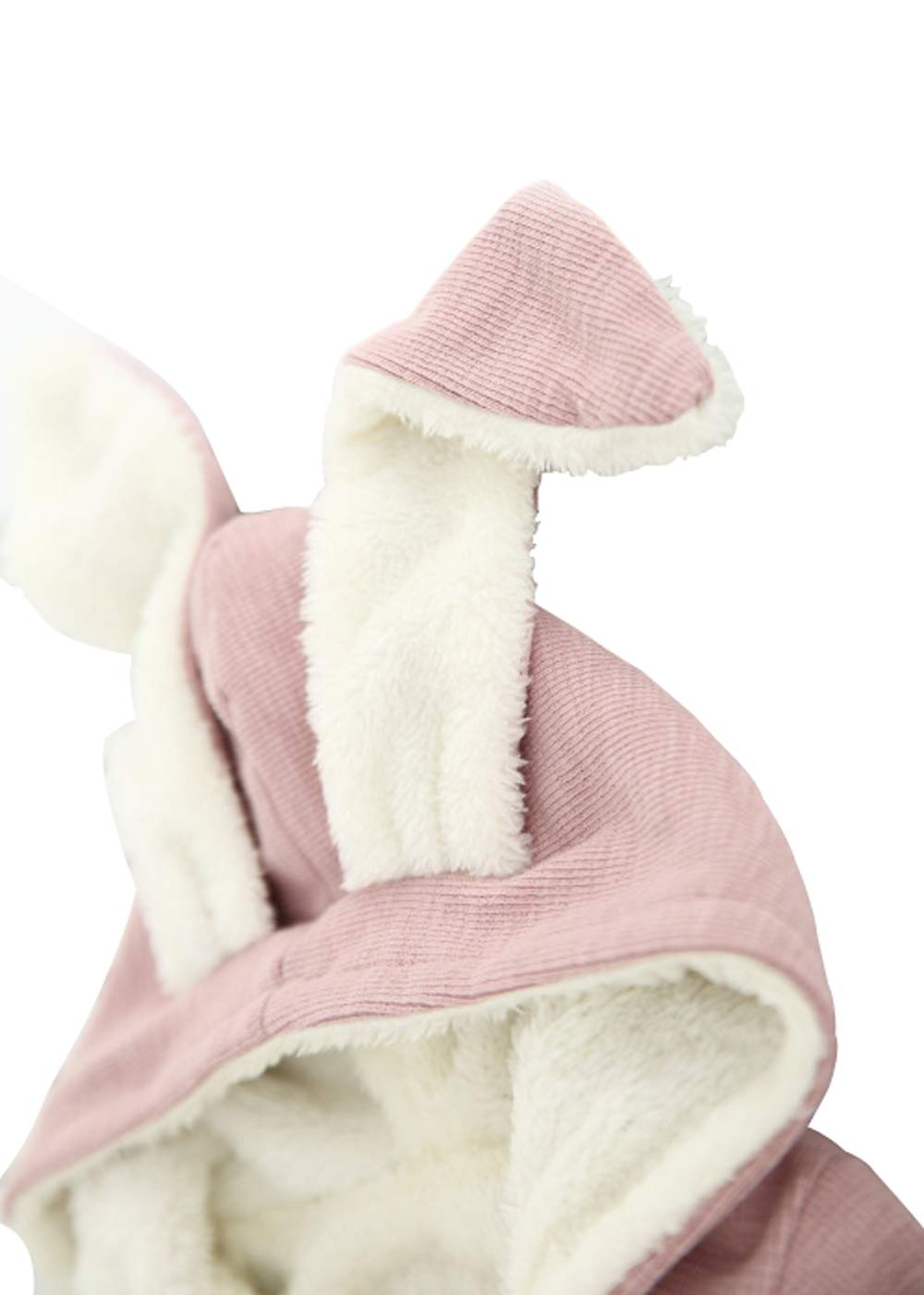 Ding-dong Baby Boys Girls Rabbit Romper (Grey 2 with Fleece,6-9M)
