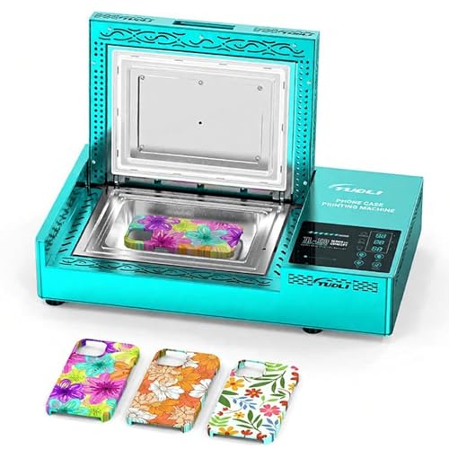 HuanEssentric Kit Prensa Térmica para Fundas Teléfono 3D DIY con 2 Moldes Y 20 Fundas | Impresora Sublimación para Diseños Personalizados | Calentamiento Rápido 180 °c