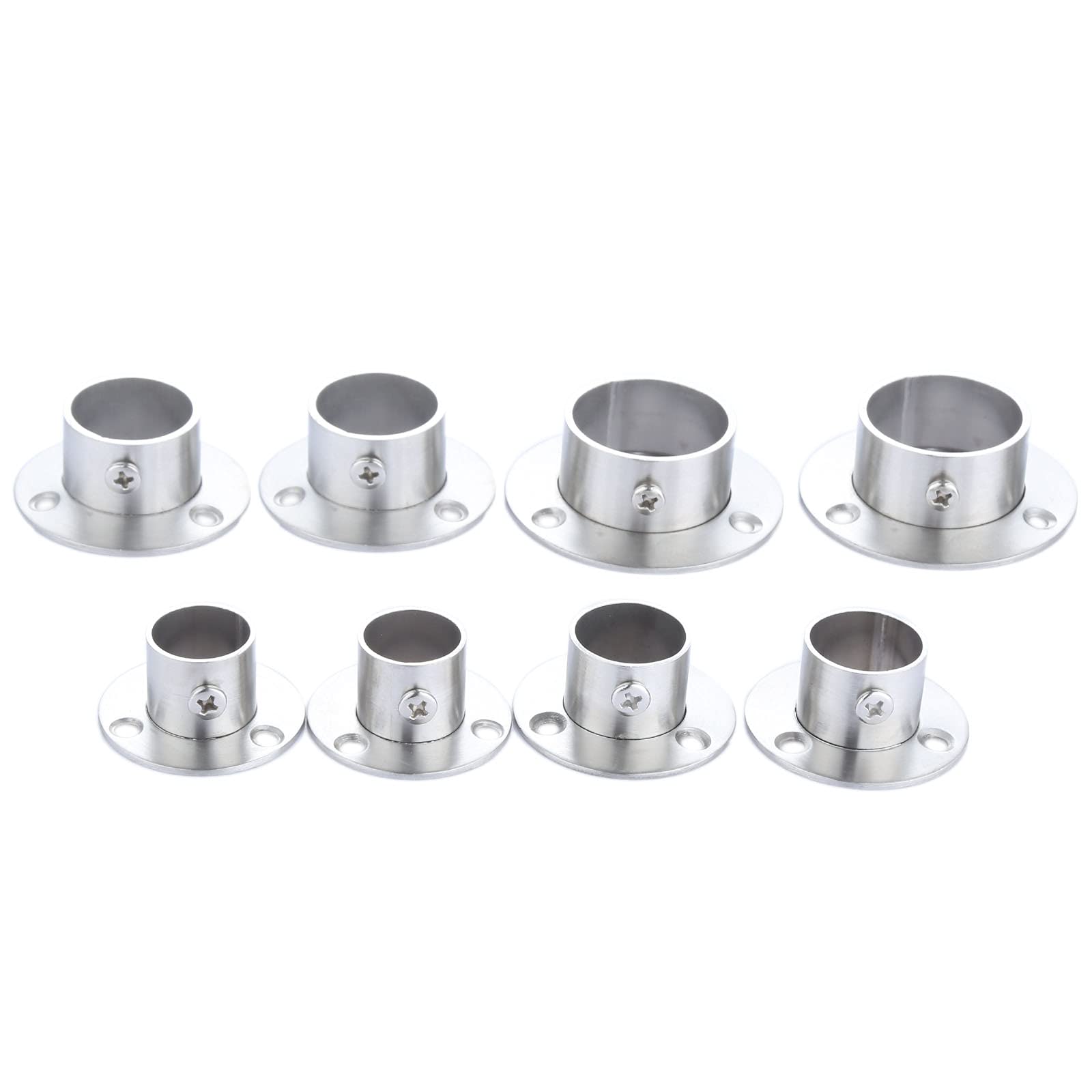 Flens 2 stks roestvrij staal flens socket kast staaf einde ondersteunt garderobe gordijn kleding staven buis beugel houder 19/22/25/32mm sanitair (kleur: 25 mm