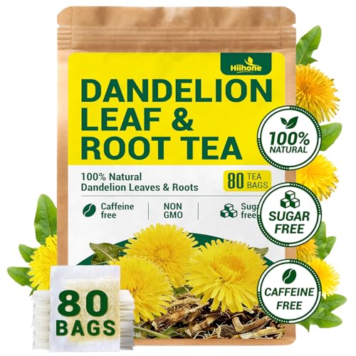 Dandelion Leaf & Root Herbal Tea-Caffeine-free herbal tea，No Sugar，80 Teabags