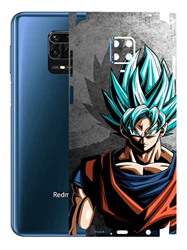 Image of AtOdds - Redmi Note 9 Pro Max Mobile Back Skin Rear Screen Guard Protector Film Wrap (Coverage - Back+Camera+Sides) (Goku)