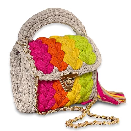 Image of Evening Clutch Bag for Women, Handmade Crochet Wedding Party Purse, Small Flap Formal Crossbody Handbag Evening Clutch