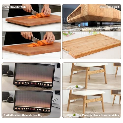 Patas para tabla de cortar de madera con tornillos inoxidables para accesorios de cocina 3