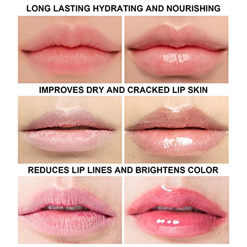 Kimieye 6Pcs Color Changing Lip Gloss Set, Long Lasting Moisturizing Lip Tint, Waterproof Lip Balm, Hydrating Lip Oil For Natural And Healthy Lip Look, 0.4 Fl Oz (Set C) #TOP4