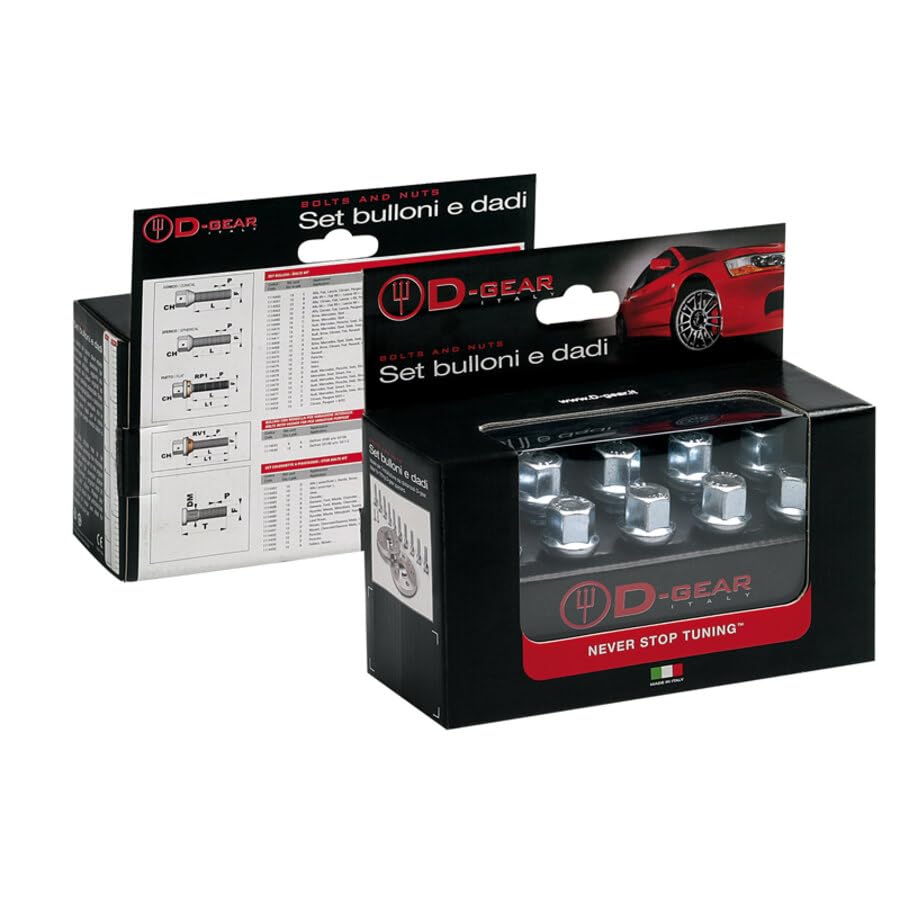 D-GEAR 1114464 Śruby Stożkowe Auto Felgi CH19, 10 Sztuk, 12 x 1, 25 50 mm