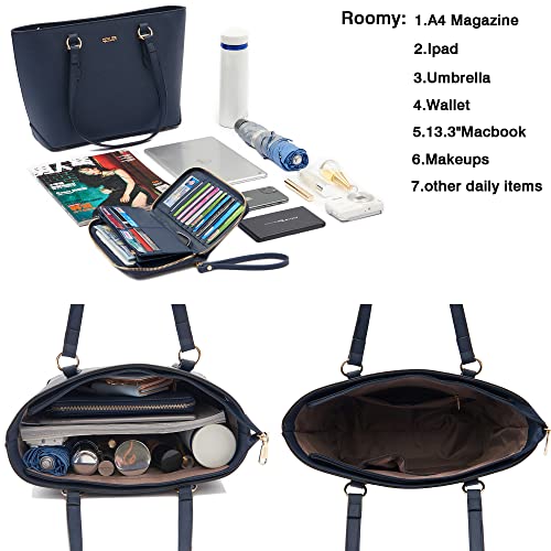 Image of Purses And Wallets Set For Women Work Tote Satchel Handbags Shoulder Bag Top Handle Totes Purse With Matching Wallet