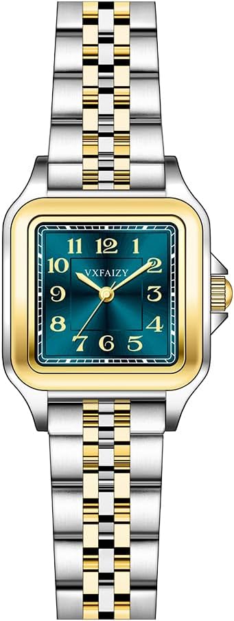Dainty Square Watch for Women with Easy Read Arabic Numeral Ladies Dress Watches
