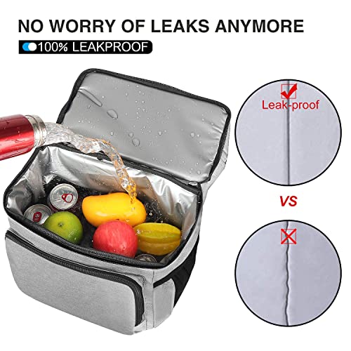 Insulated Cooler Backpack - Double Deck Leakproof Spacious Lightweight Soft Cooler Backpack Cooler For Working/Travel/Hiking/Beach(Gray, 39Cans) #TOP4