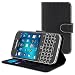 Classic Case, Snugg Leather Leather Flip Case [Card Slots] Executive BlackBerry Classic Wallet Case Cover and Stand - Legacy Series