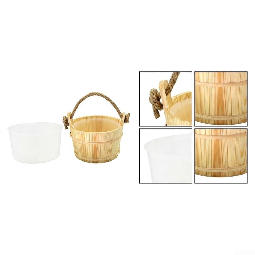 Secchio Sauna Cedro 4L Manici per corda Secchio Sauna Cedro
