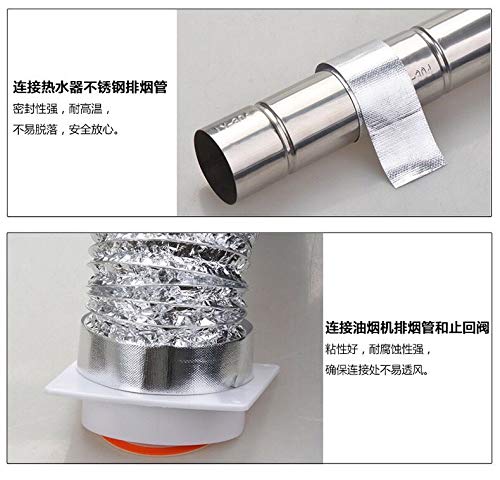 Image of 2X 2 inch Silver Duct Heat Reflective Tape Roll, Self-Adhesive Fiber-Glass Aluminum Foil Tape, Insulation Resistant High Temperature HVAC Tape, Metal Repair, Patching Hot Cold Air