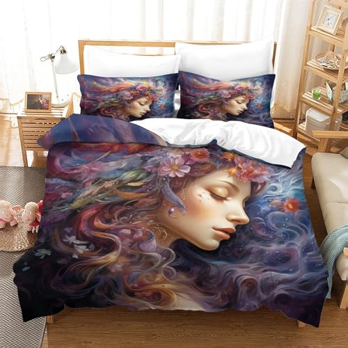 Housse de couette 200x200 papillon lit double avec taies - 3