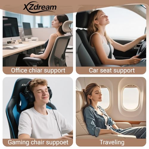 Image of Memory Foam Seat Cushion,Office Chair Cushion with Lumbar Support for Back Pressure Relief, Car Seat Cushion with Adjustable Strap,Sciatica Pad Cushions for Car,Truck, Desk (Navy Yk)