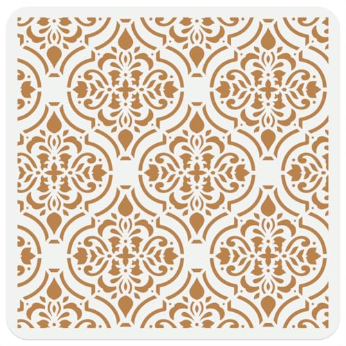 Doodlream Pochoir d'ornement arabesque pour peinture, motif marocain, dessin, épissure, bricolage, peinture, modèle pour mur, décoration d'intérieur, carte...