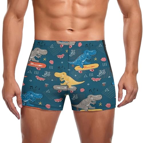 Swim briefs maillot de bain dinosaure : short de bain boxer homme sport
