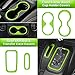E-cowlboy 18 PCS Full Set Interior Decoration Trim Kit Steering Wheel Center Console Door Handle Air Conditioning Vent Cup Holder Gear Cover Trim for Jeep Wrangler JK JKU 2011-2018 4-Door (Green)