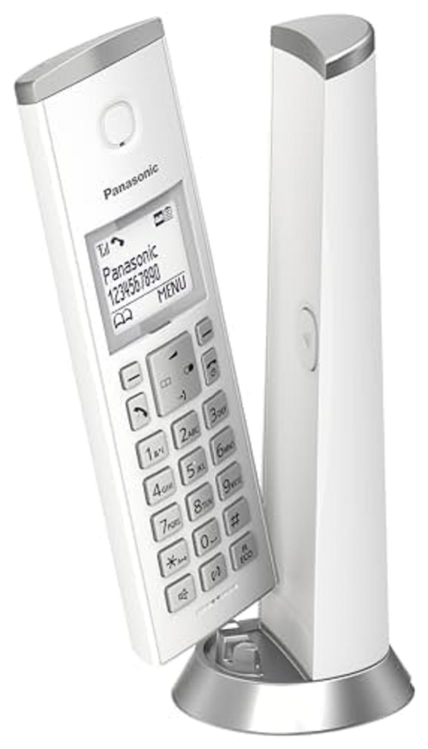 Panasonic Panasonic KX-TGK220 Designer Cordless Phone, with answerphone, call blocker and do not disturb mode - White