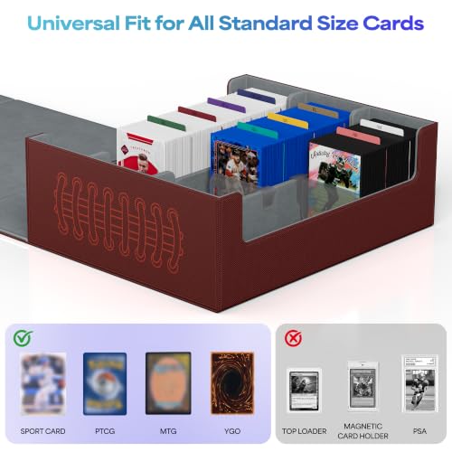Image of UAONO Trading Card Storage Box for 1800+ Sleeved Cards, Bulk Card Storage