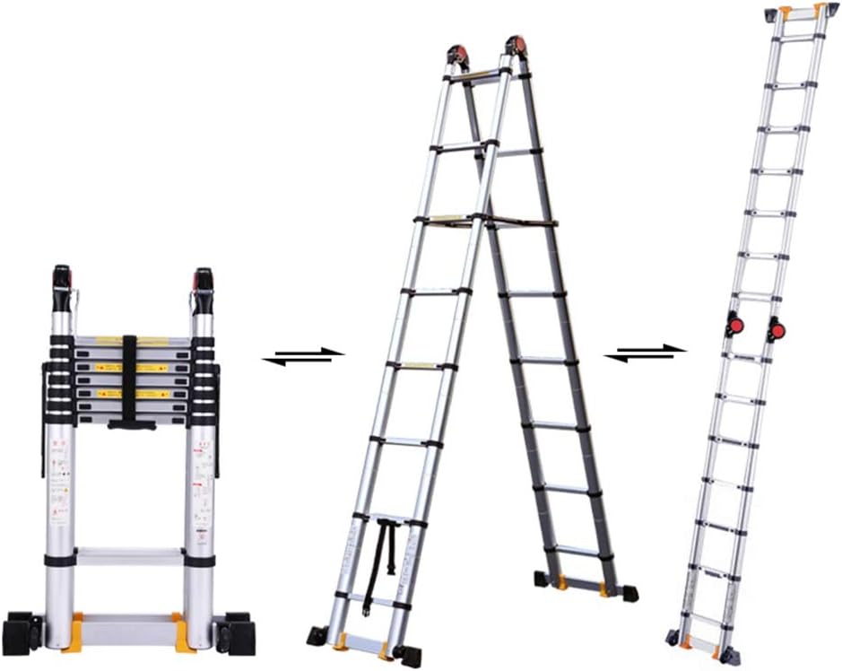 Multi-Functional Aluminum Alloy Extension Ladder, Folding Ladder, Portable Engineering Lifting Stairs (Size : 2.9+2.9=Straight 5.8m(19ft))
