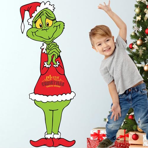Large Funny Christmas Decorations, 39 x 15 Inches, Standing Christmas Classic Cardboard Cutouts for Xmas Home Door Tree Porch Party Decor (style1)