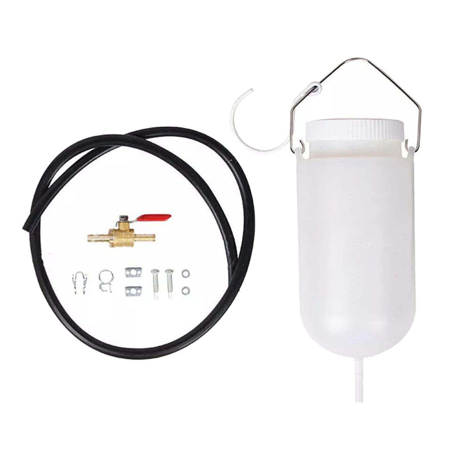 Réservoir de Carburant auxiliaire, Outils de Moto 1L avec échelle avec Tuyau de Carburant, Stockage de Carburant Professionnel Robuste et Portable