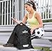 Spalding Soccer Backpack Sports Bag, Black Soccer Bag with Ball and Shoe Compartment, Use for Track Bags, Basketball Sport Ball Accessories & Stuff, Gifts for Sports Players