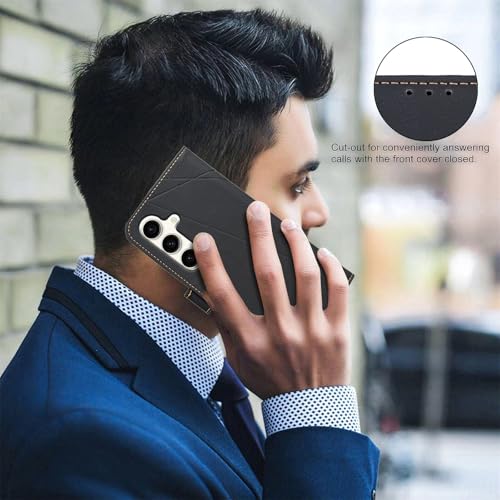 Funda para Moto G35 carcasa de libro gris con bloqueo magnético 4