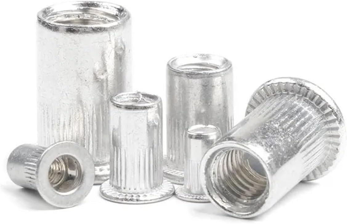 BaydOg 20/50/100pcs Aluminum Alloy Rivnut Alloy Rivnut Flat Head Threaded Rivet Insert Nutsert Cap Rivet Nut M3 M4 M5 M6 M8 M10 M12 (Color : 50PCS, Size : M12)