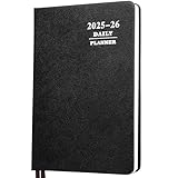 A5 Academic Diary 2025-2026 Page a Day, A5 Diary Day Per Page, Planner Appointment Books, Daily Planners for School Office Supplies - Black - Image 3