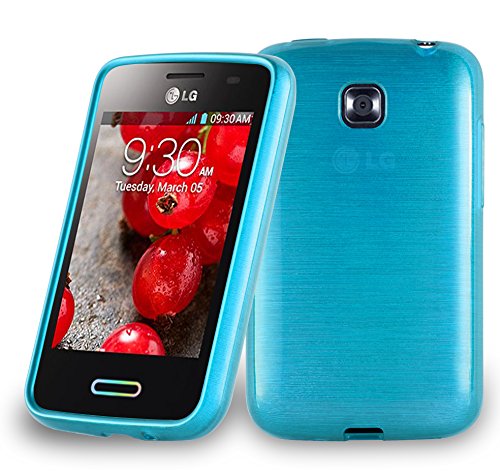 Cadorabo Case Compatible with LG L3 II (2.Gen 2.SIM) in Turquoise - Shockproof and Scratch Resistant TPU Silicone Cover - Ultra Slim Protective Gel Shell Bumper Back Skin