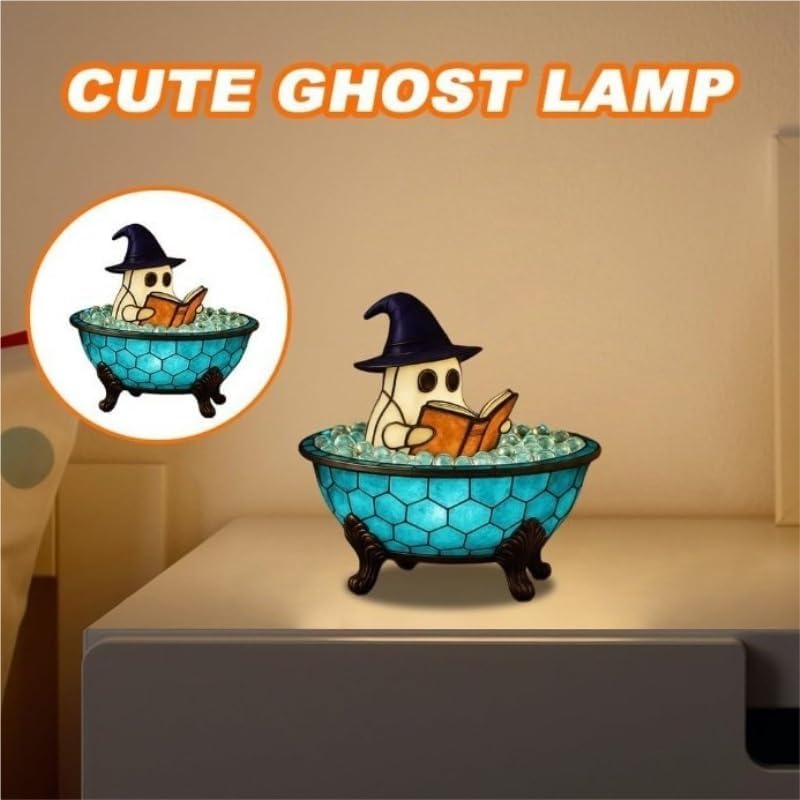 ABYDKYLOS Halloween Bubble Bath Lamp，Cute LED Lamp for Bathroom Decor，Themed Bathtub Lamp for Halloween，for Party or Gift