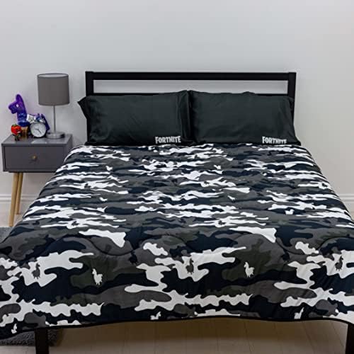 Rest Easy Double Coverless Duvet Bedding | Care Free Reversible Coverless Quilt & Pillowcase | Washable Duvet | Perfect For Travelling & Sleepovers, Fortnite 10.5 tog