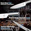 imarku Knife Set, 20-Piece High Carbon Japanese Stainless Steel Knife Sets for Kitchen with Block and 2 Pull-away Steak Knife Block Set, Ultra Sharp Kitchen Knife Set with Sharpener Dishwasher Safe