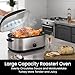 20 Quart Electric Roaster Oven with Self-Basting Lid, Turkey Roaster with Defrost Warm Function, Adjustable Temperature, Removable Pan Rack, Stainless Steel, Silver