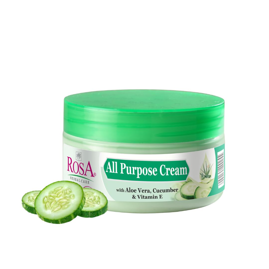ROSA All purpose Cream with Aloe vera, Cucumber & Vitamin E I Moisturizing, Hydrating, Reduce dryness, soothe any irritation I Unisex,Pack of 1-500 ml