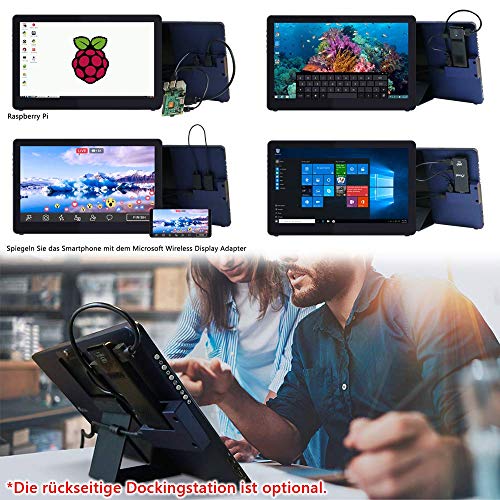 Image of Gechic 1503I 15.6 inch 1080p Portable Touchscreen Monitor with HDMI, VGA Input, USB Powered, Ultralight Weight, Built-in Speakers, Rear Docking