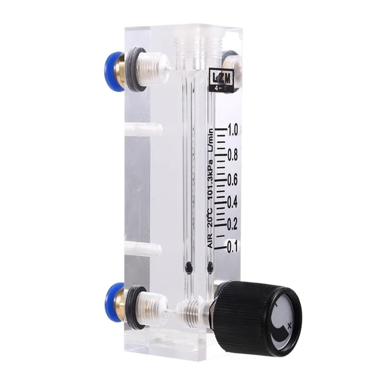 Medidor de flujo acrílico, 1 pieza AT19-4T, rotámetro gas área variable, 0,1-1 L/MIN, controlador aire for montaje en panel