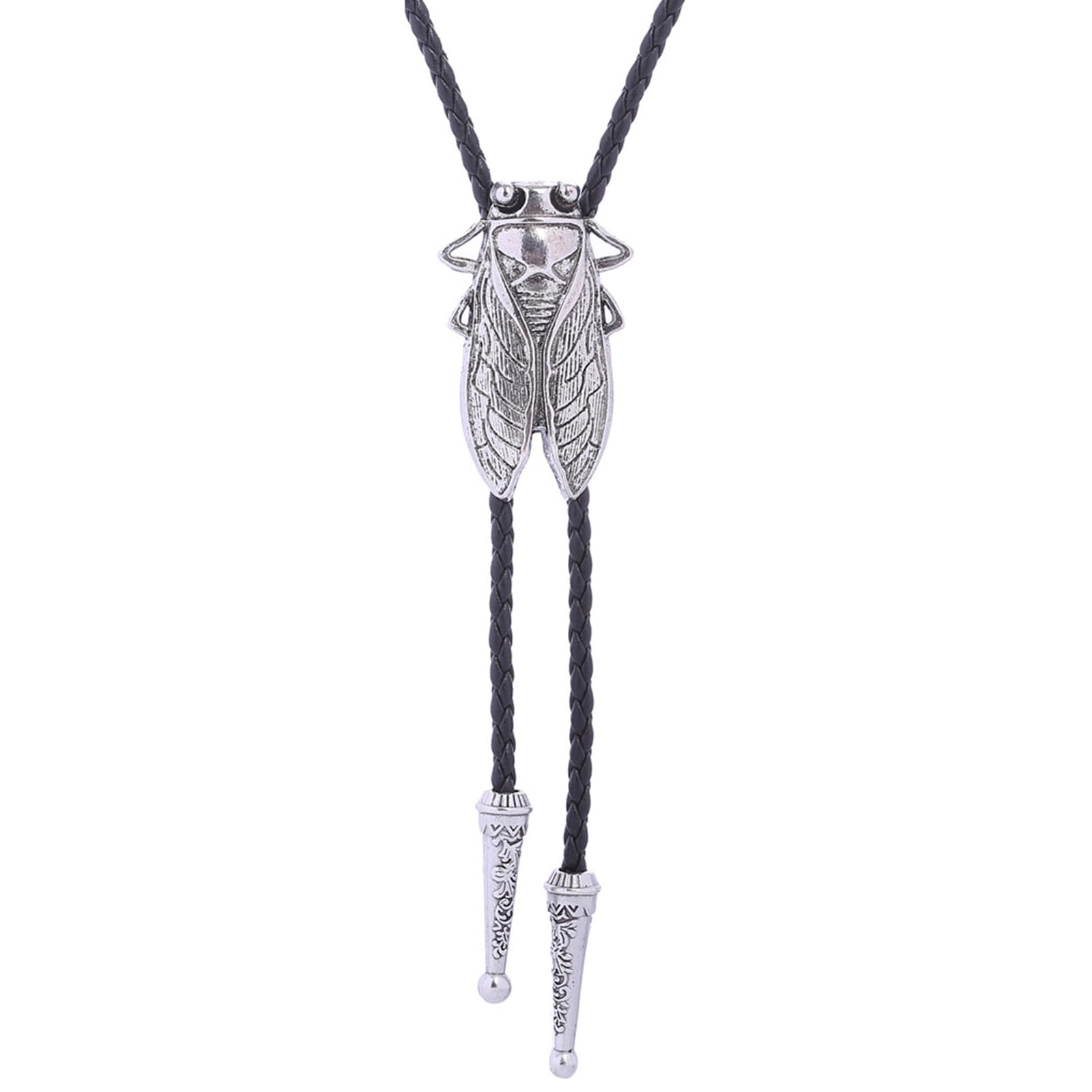Cravate Bolo Cowboy Vintage - Collier Réglable En Simili Cuir Avec Pendentif Cigale - Style Western, Cosplay, Bartender