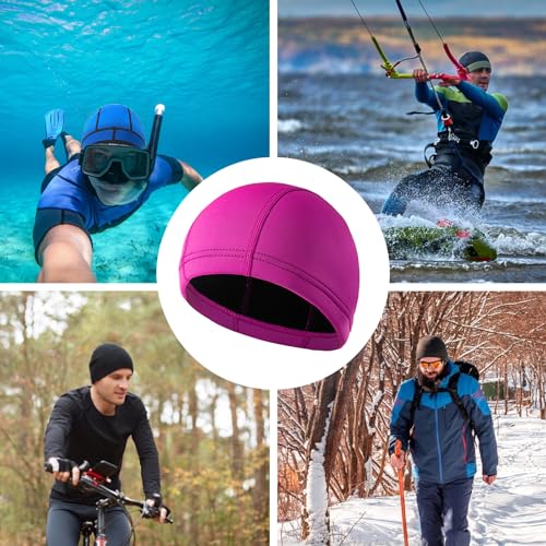 Image of DEHAI Neoprene Diving Hood Wetsuit Swimming Caps for Womens Mens Youth, 2mm 3mm Thermal Water Beanie Hat Keep Long Hair Dry for Curly Locs Braids