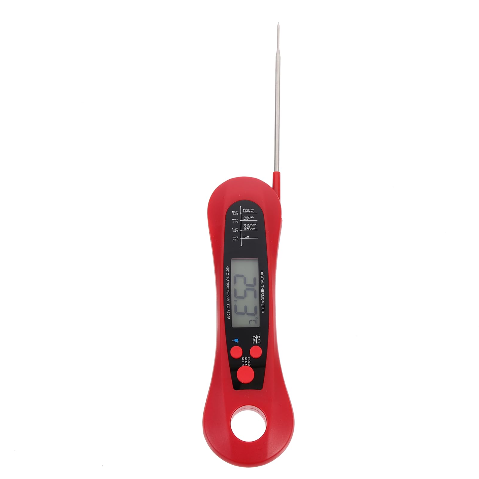 COLLBATH Digital Thermometer with Folding Probe and Kitchen Food Thermometer for Cooking Meat and Grilling for Convenient Food