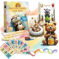Kids Emotions Cards – 25 Styles Emotional Learning & Mindfulness Flashcards for Children