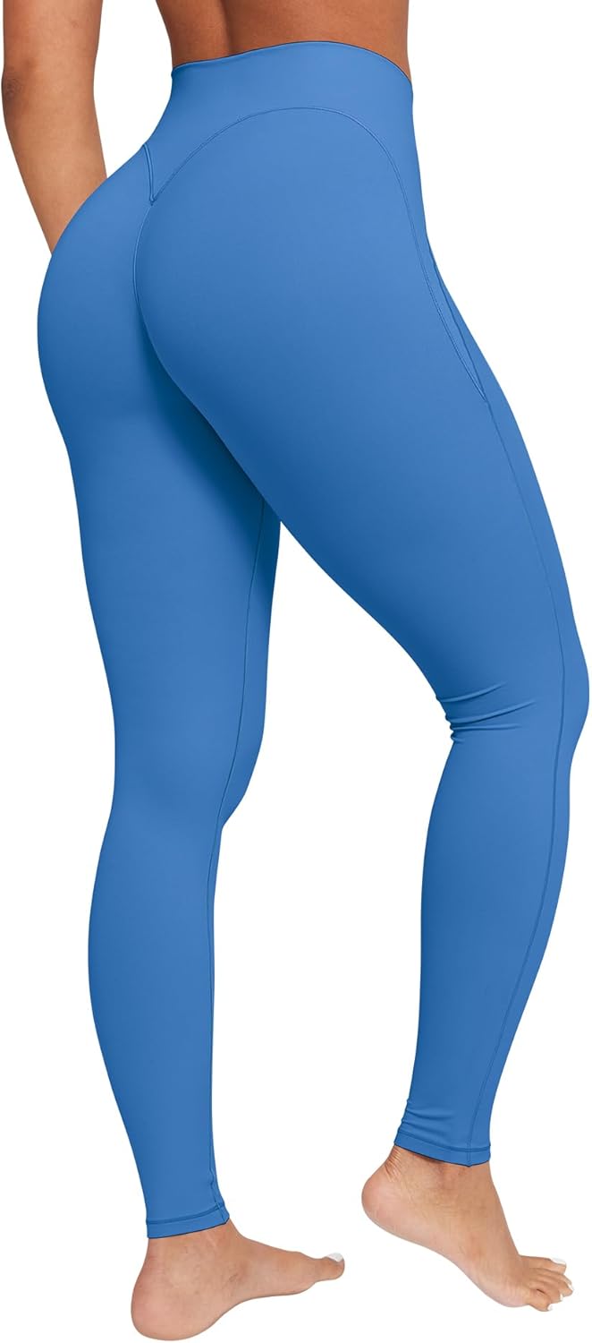 GYM RAINBOW Womens Airingbrez Hidden Scrunch Butt Lifting Leggings Tummy Control No Front Seam High Waisted Workout Leggings - Image 5