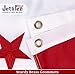 Jetlifee California State Flag 3x5 Ft 3 Layers Double Sided Embroidered Sewn Stripes and Brass Grommets Best 3 x 5 Foot USA Flag and California Flag for Outside (Embroidered)