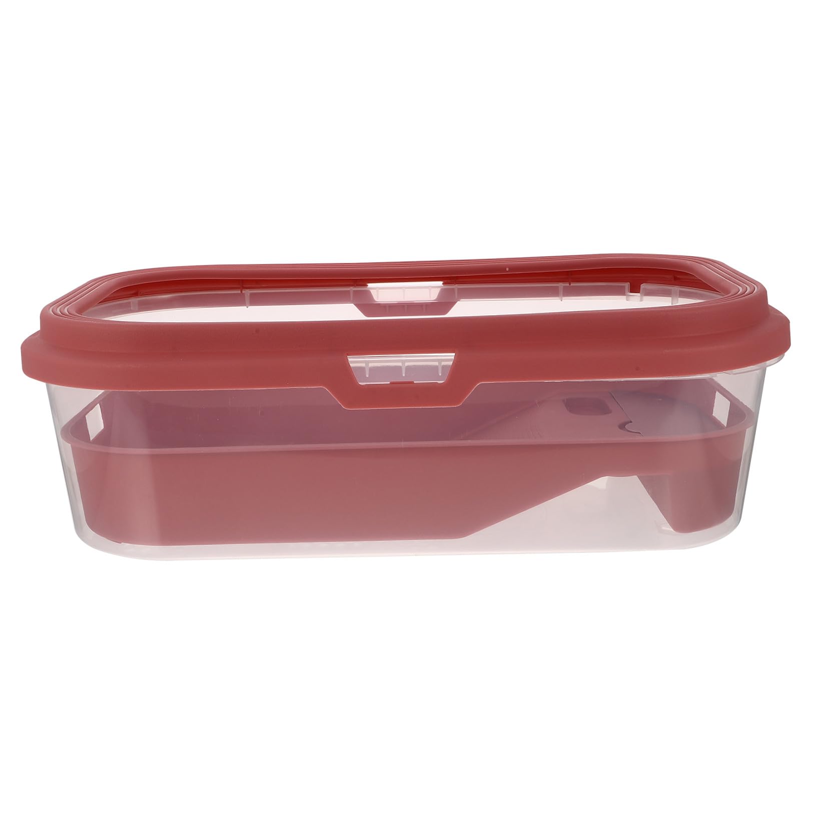 VICASKY Acquario per Tartarughe Domestiche Grande con Piano di Riposo Rosa Chiaro 43,7x26 Cm in Plastica, Vasca con Rampa Antiscivolo per Rettili e Anfibi, Habitat Multifunzionale