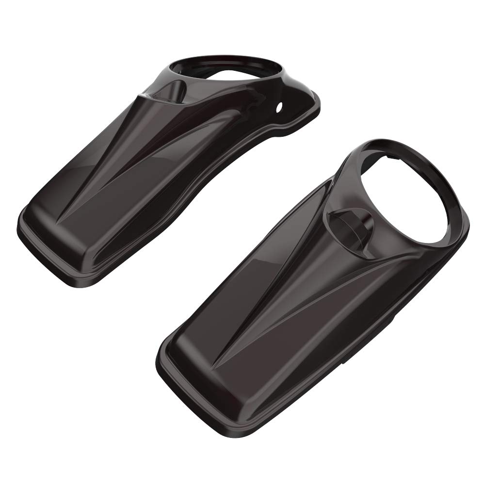 Moto Onfire 8'' Saddlebag Speaker Lids Fit for 2014+ Harley Touring - Black Forest