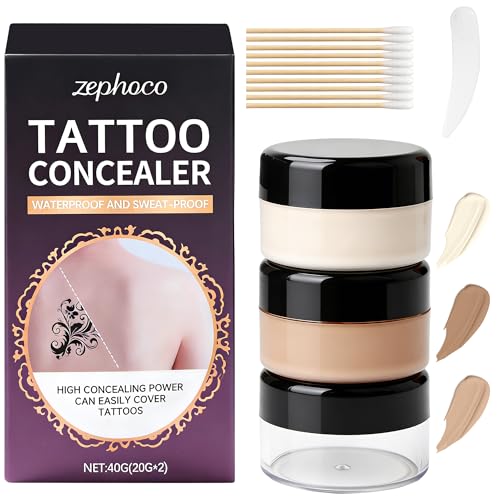 Tattoo Cover Up Makeup Waterproof, 2 Colors Mix Foundation